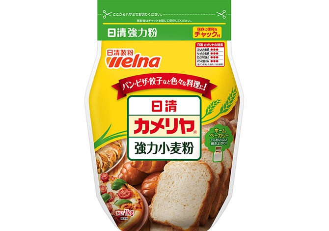 日清製粉ウェルナ 日清 カメリヤ 強力小麦粉 密封チャック付 ( 1kg )