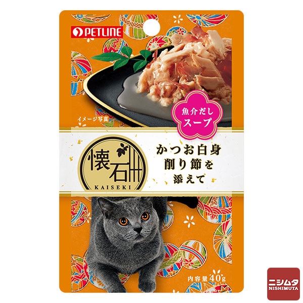 ペットライン　懐石レトルト　かつお白身削り節を添えて　魚介だしスープ　40g
