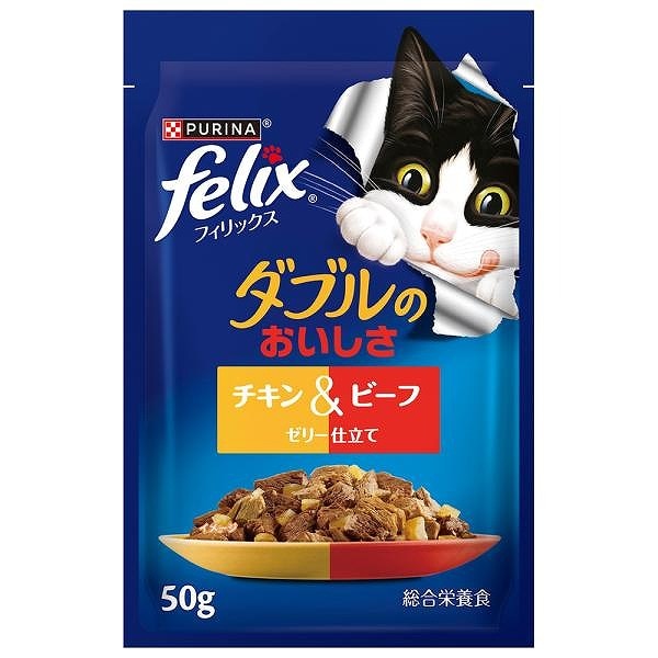 ネスレ フィリックス パウチ ダブルチキン&ビーフ 50g