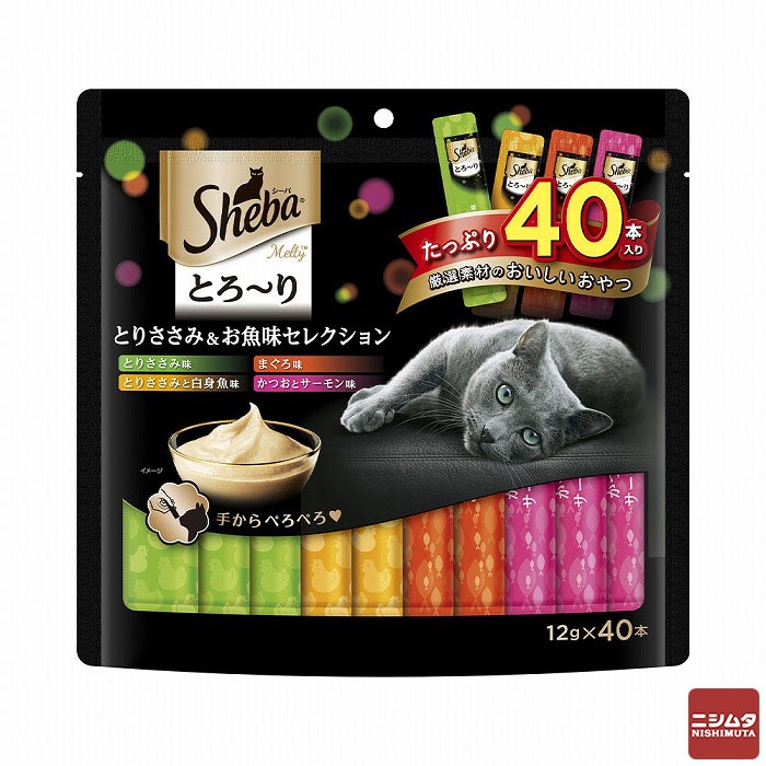 マースジャパン シーバ とろ～り メルティ とりささみ＆お魚味セレクション 12g×40本【ｍ特】