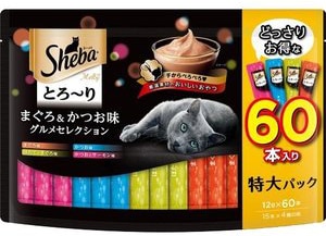 マースジャパン シーバ とろ～りメルティ まぐろ＆かつお味グルメセレクション 12g*60本入