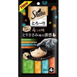 マースジャパン シーバ とろ～り メルティ 4つの味 とりささみ味の誘惑 12g×4本