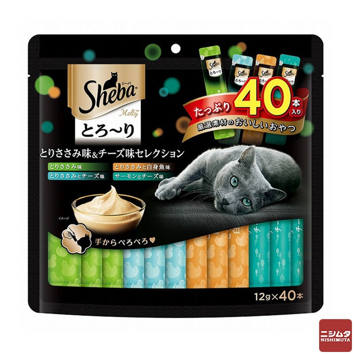 マースジャパン シーバ とろ～り メルティ とりささみ味＆チーズ 味 セレクション 12g×40本【ｍ特】