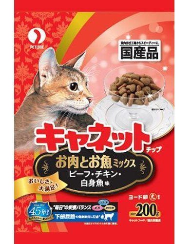 ペットライン キャネットチップお肉＆お魚ミックス 200g