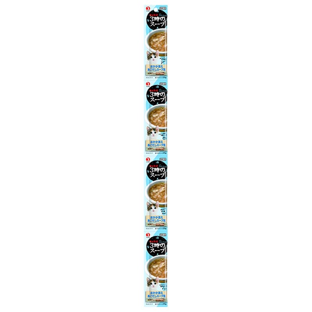 ペットライン　キャネット　3時のスープ　おかか添えあごだしスープ風　25g×4連パック