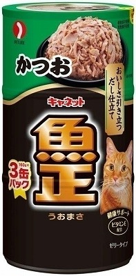 ペットライン　キャネット　新魚正　3Ｐ　160g　かつお