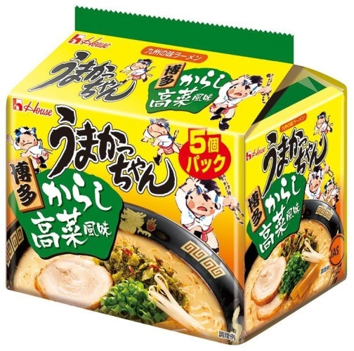 ハウス食品 うまかっちゃん博多からし高菜風味 5食入り6個セット九州の味 インスタントラーメン