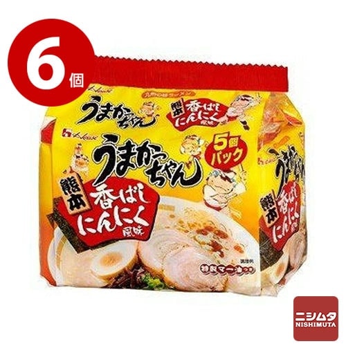 ハウス食品 うまかっちゃん 熊本香ばしにんにく風味 5食入6個セット 九州の味 インスタントラーメン