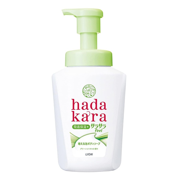 hadakara ハダカラ 泡ボディソープ サラサラfeel グリーンシトラスの香り 本体 530ml