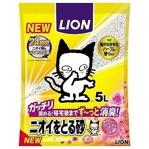 ライオンペット　ニオイをとる砂　フローラルソープの香り　　5Ｌ