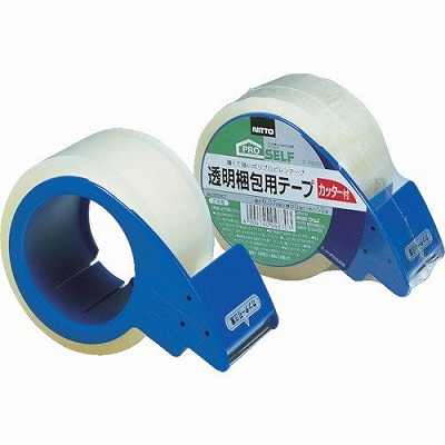 ニットー透明包装用テープ　（カッター付）