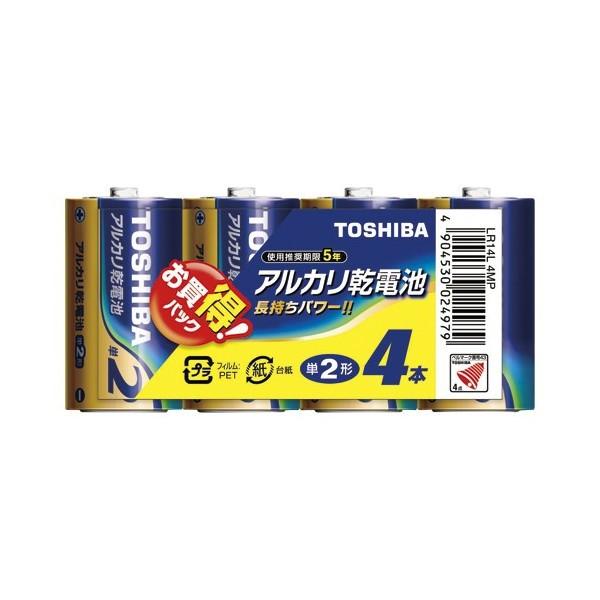 TOSHIBA アルカリ単2電池4本パック　ＬＲ14Ｌ4ＭＰ