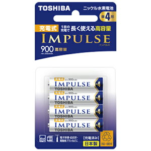 東芝 ニッケル水素電池 単4形 (IMPULSE) 4本入 TNH-4AH 4P