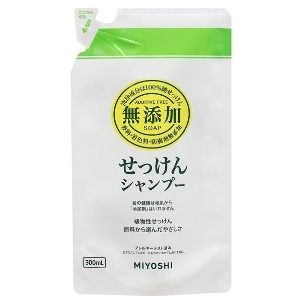 ミヨシ石鹸  無添加 せっけん シャンプー つめかえ用 300ml