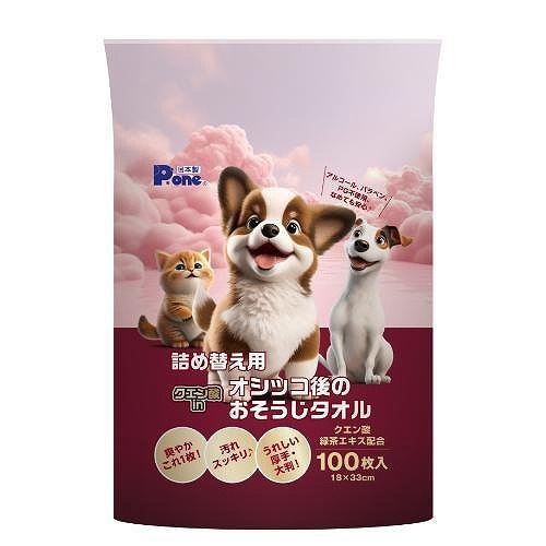 P.one クエン酸inオシッコ後のおそうじタオル 詰替 100枚入