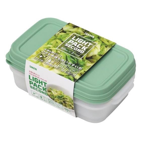 タケヤ化学工業 ライトパック セカンド 800-2P グリーン 800ml 2個