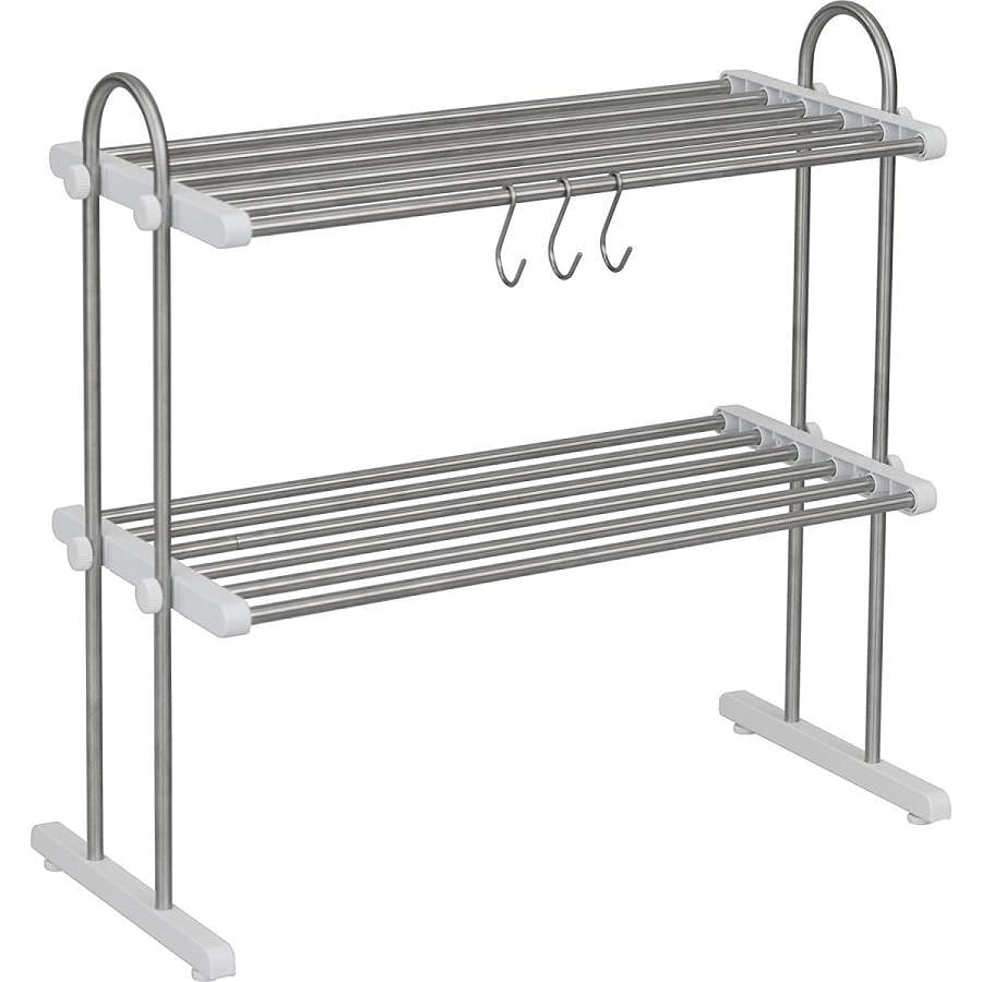 田窪工業所 伸縮置き棚2段幅52-91フック付 PP2-90LS 4904780201588