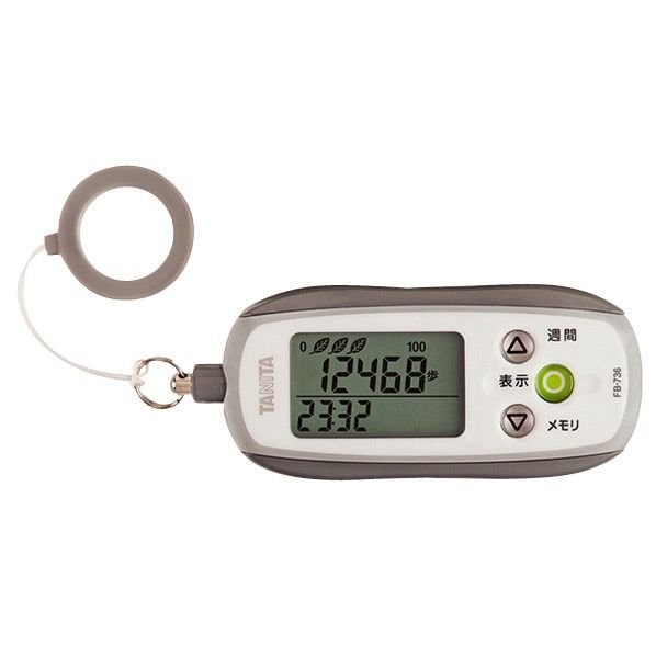 タニタ 歩数計 3Dセンサー搭載歩数計[防犯ブザー付き] FB-736-GY （グレー）