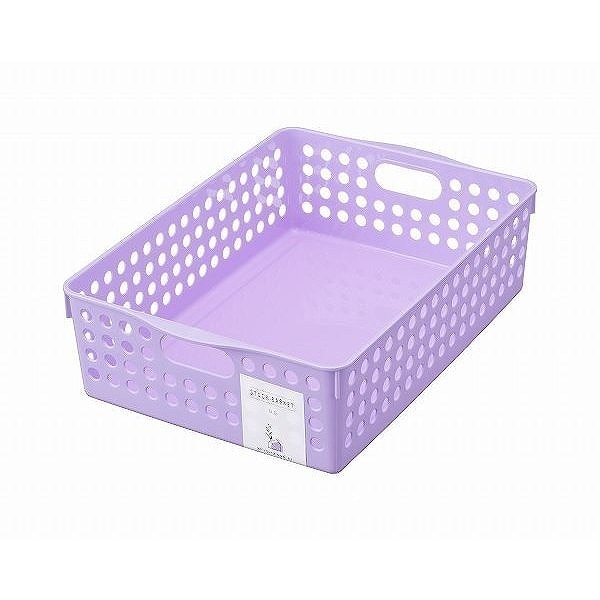 4573 ストックバスケット B5サイズ 浅型 ライトパープル