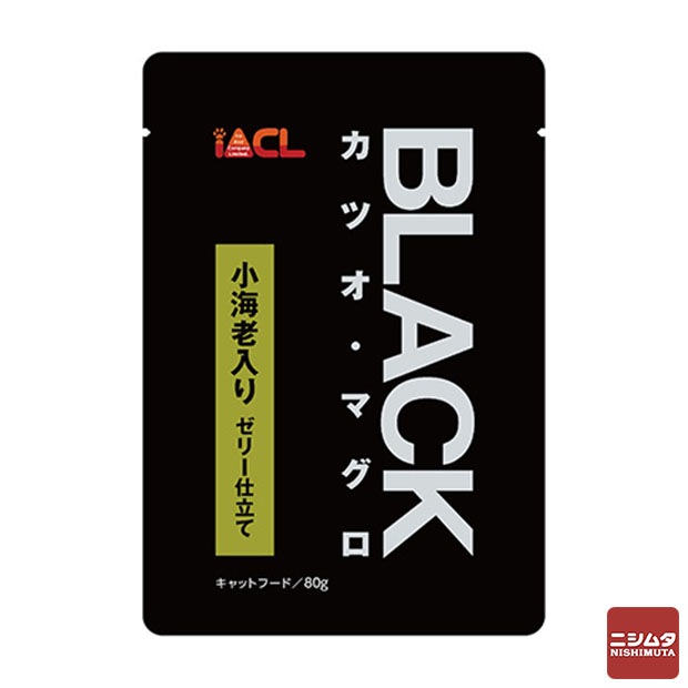 ブラック BLACKパウチ カツオ・マグロ 小海老入り ゼリー仕立て 80g