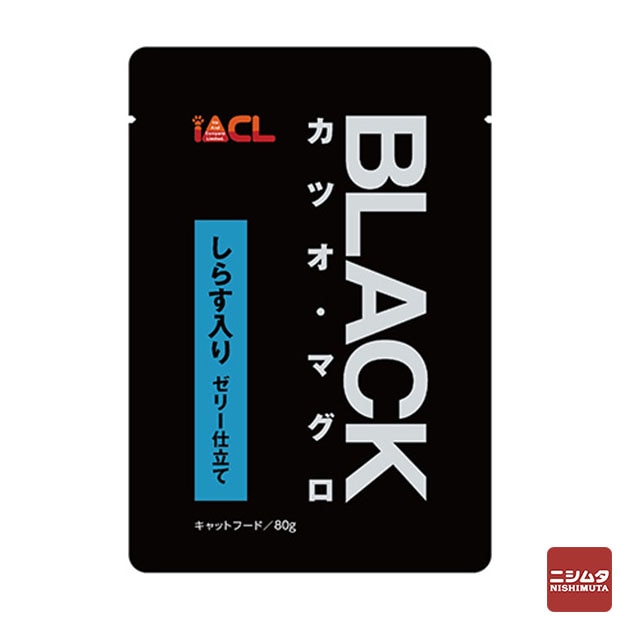 ブラック BLACKパウチ カツオ・マグロ しらす入り ゼリー仕立て 80g