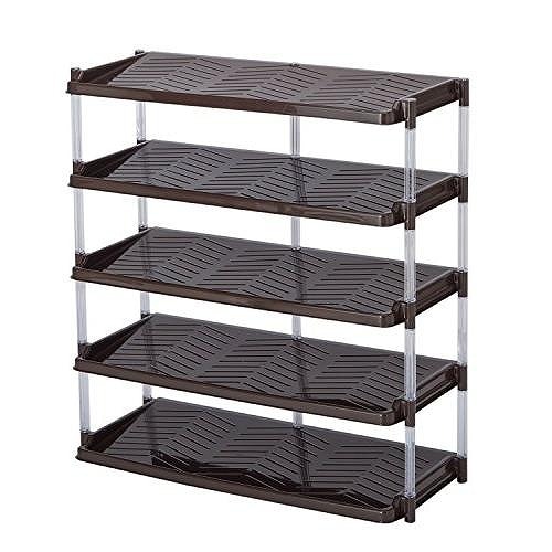 【新品・送料無料】シューズラック　ブラウン シューズラック 4段 木製 オープンラック 幅60cm （ 靴 収納棚