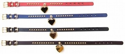 岡野製作所　エレガントレザーハート鈴Ｓレッド