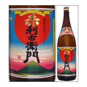 指宿酒造　赤利右衛門　25度　1.8リットル		