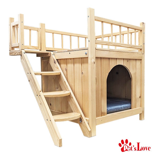  ペッツラブ　木製キャットハウス　木製　キャットハウス　猫　家　ハウス　階段　屋内 【N's】