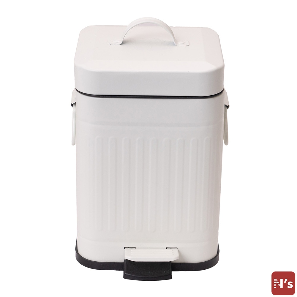 N's ゴミ箱 ダストボックス ペダルダストBOX 3L ホワイト ペダル式 おしゃれ フタ付き 静音 ダンパー インナー搭載 【N's】