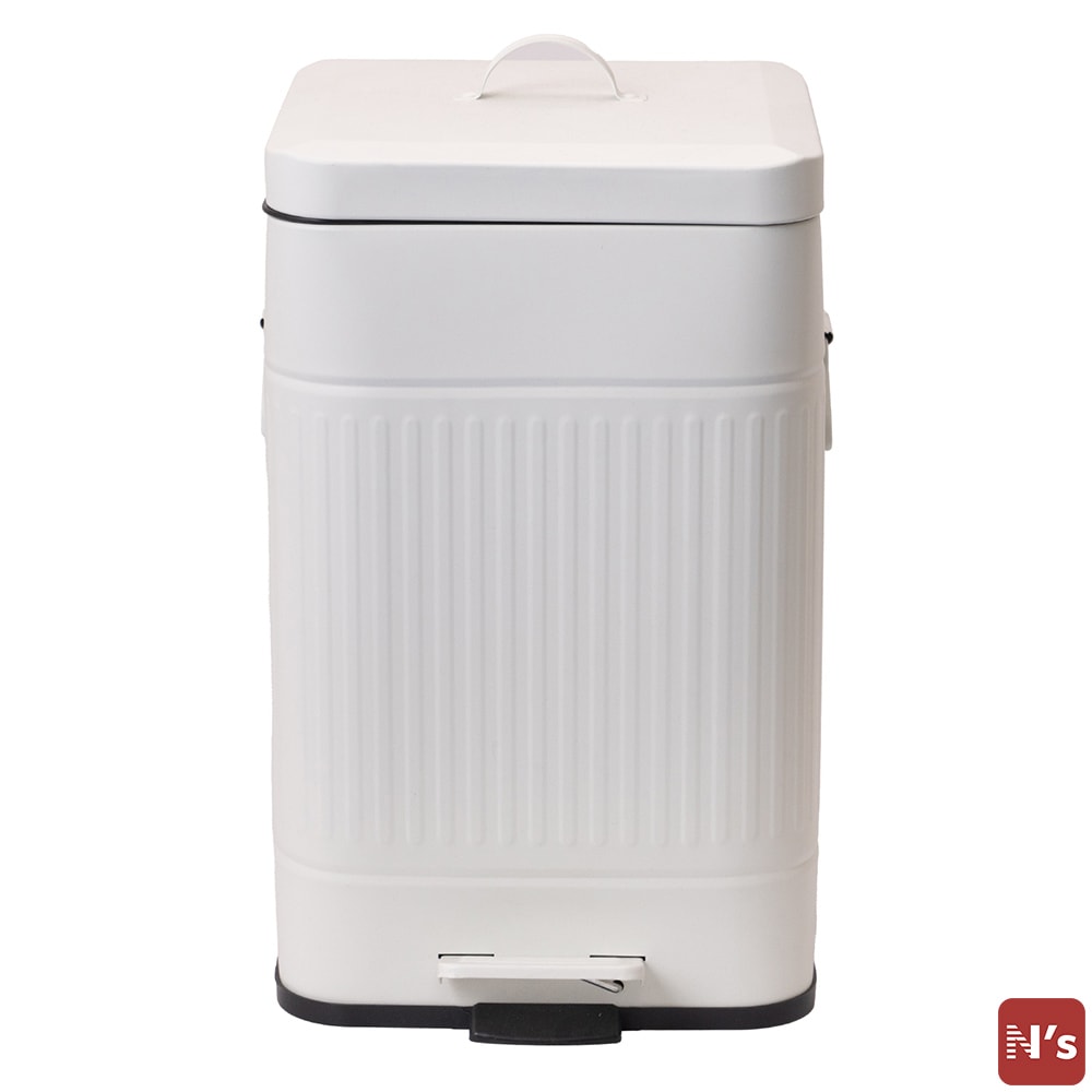 N's ゴミ箱 ダストボックス ペダルダストBOX 20L ホワイト ペダル式 おしゃれ フタ付き 静音 ダンパー インナー搭載 【N's】