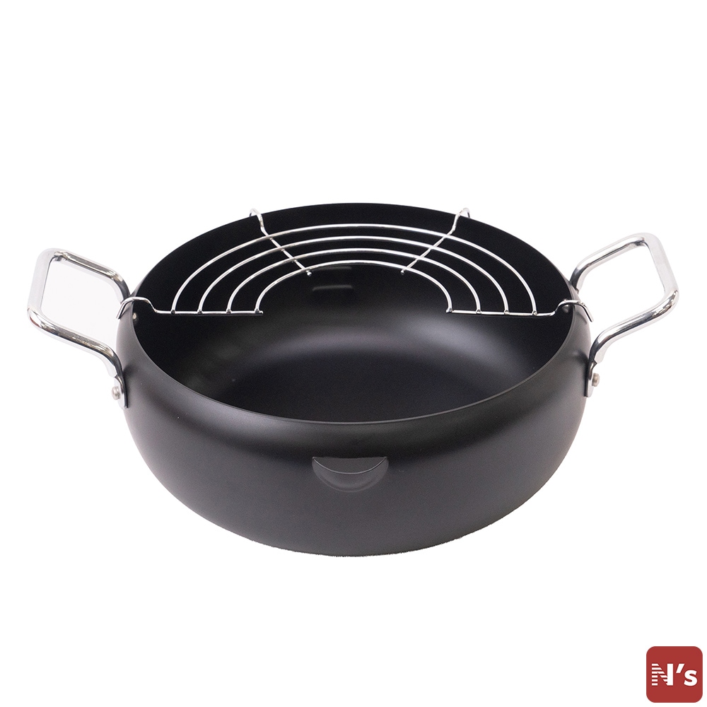 ＳＨＯ　IH対応　段付深型　網付き　天ぷら　鍋　天ぷら鍋　22cm　BW102 【N's】