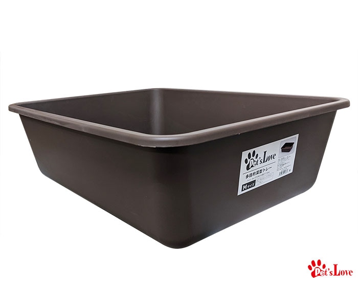 なんでも使える!!　Pet's Love　ＳＨＯ　多目的　深型トレー　Ｍ　チョコレートブラウン　猫トイレ　トレイ　ペット　収納 【N's】