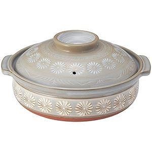 銀峯陶器 花三島 10号鍋 土鍋 | 鍋 | ニシムタ ネットショップ