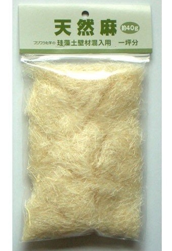 【ネコポス対応】フジワラ化学　珪藻土壁材用天然麻　約40ｇ