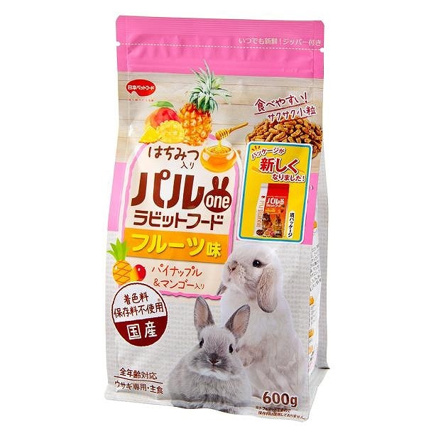 日本ペットフード パルワンラビットフード フルーツ味 600g