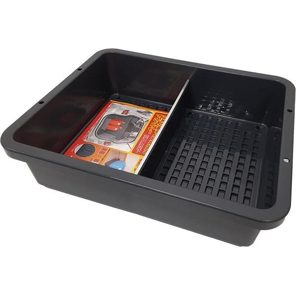 小原産業 18L灯油ポリ缶運搬用トレー 2缶用 グレー