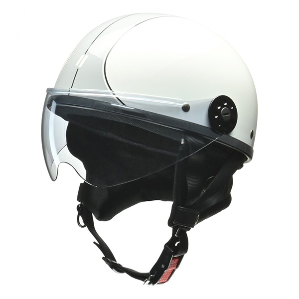 リード工業(LEAD) バイク用ハーフヘルメット O-ONE ホワイト/シルバー