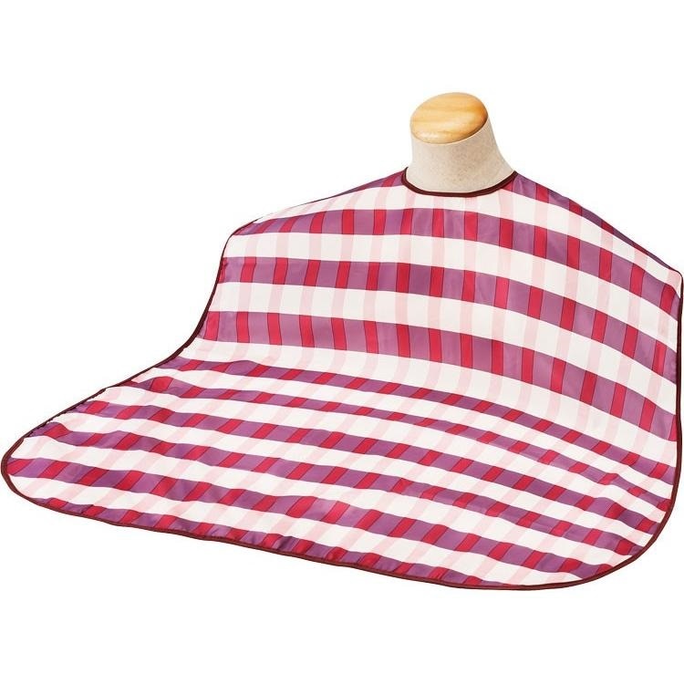 竹虎  ソフラピレン エプロンボーダーチェック ピンク