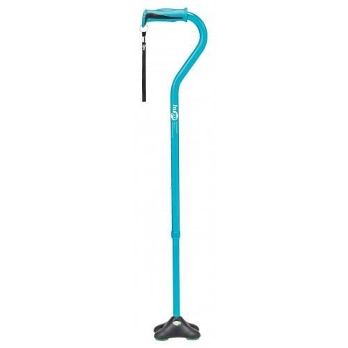 竹虎ヒューマンケア   ヒューゴステッキオフセット多点杖 ブルー