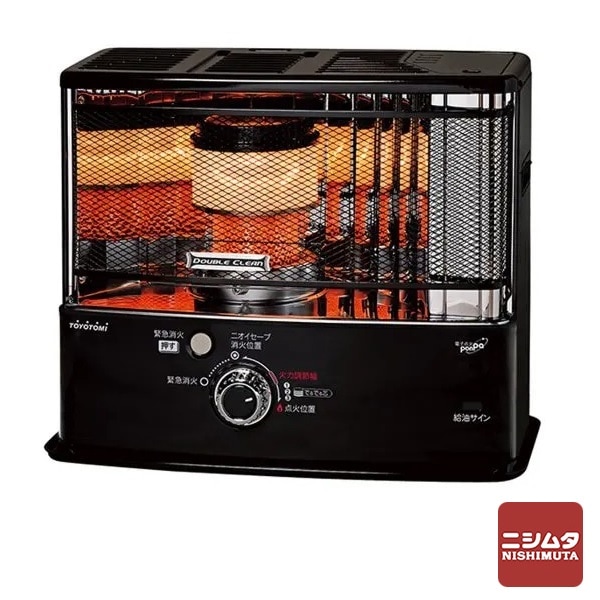 トヨトミ 　反射形 遠赤効果 ダブルクリーン 石油ストーブ RC-W3624（B）　【送料無料　同梱不可】