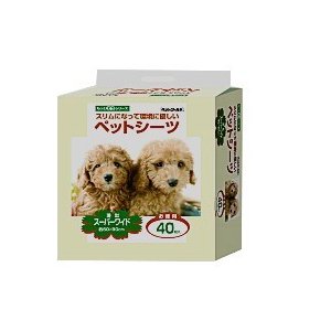 国産ペットシーツ　薄型シーツ　安心国産シーツ 1回使い捨て　もっとエコペットシーツ　薄型スーパーワイド枚40枚　サイズ 60ｃｍ×90ｃｍ　