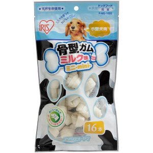 アイリスオーヤマ　骨型ガムミルク味ミニ 　16本入　P-MG-16SS