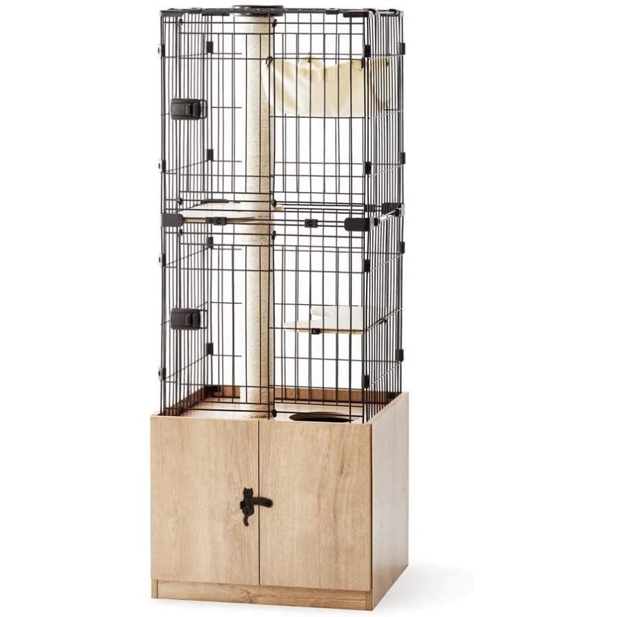 アイリスオーヤマ IRIS OHYAMA 隠れ家キャットランドケージ PKC-600マットブラウン