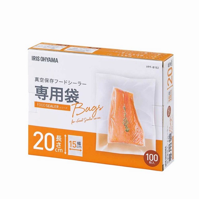 アイリスオーヤマ 真空保存フードシーラー 専用袋 幅20cm*長さ15cm VPF-B152