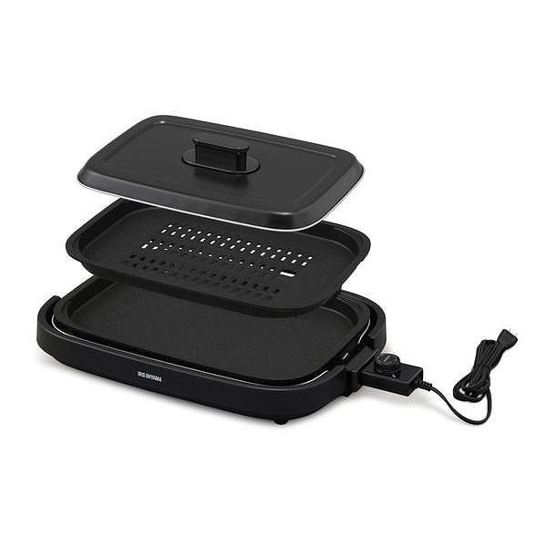 アイリスオーヤマ 網焼き風ホットプレート IHA-A20-B