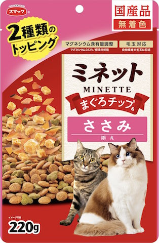 スマック　ミネット まぐろチップ＆ささみ添え　220g