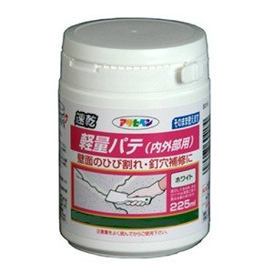 アサヒペン 速乾軽量パテ(内外部用) ホワイト 225ml