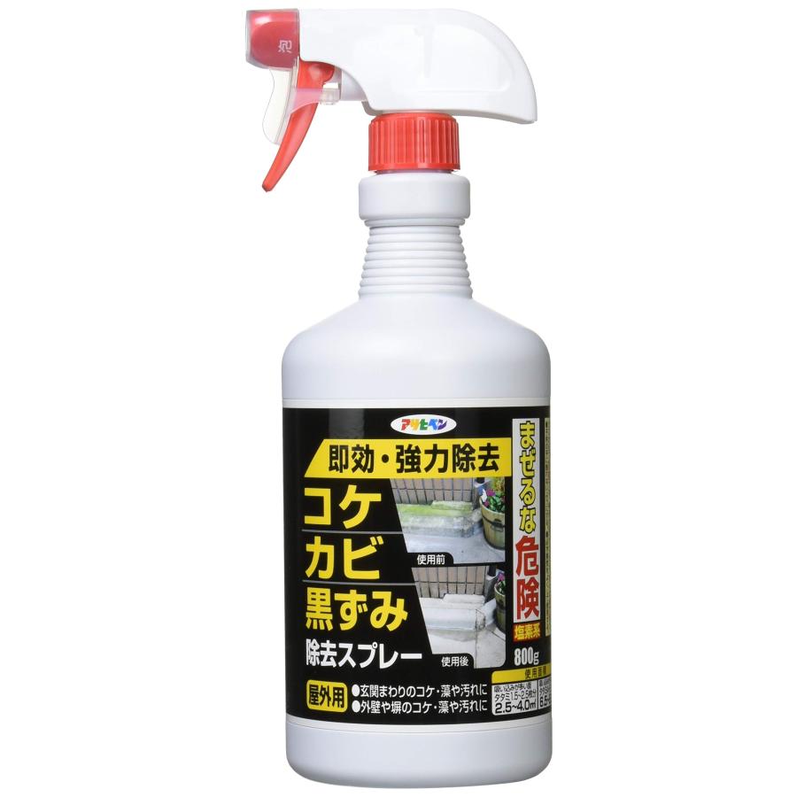 アサヒペン コケ・カビ 黒ずみ除去スプレー 800g