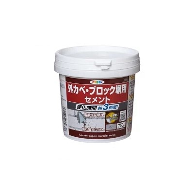 アサヒペン　外カベ・ブロック塀用セメント750g Ｃ013　グレー
